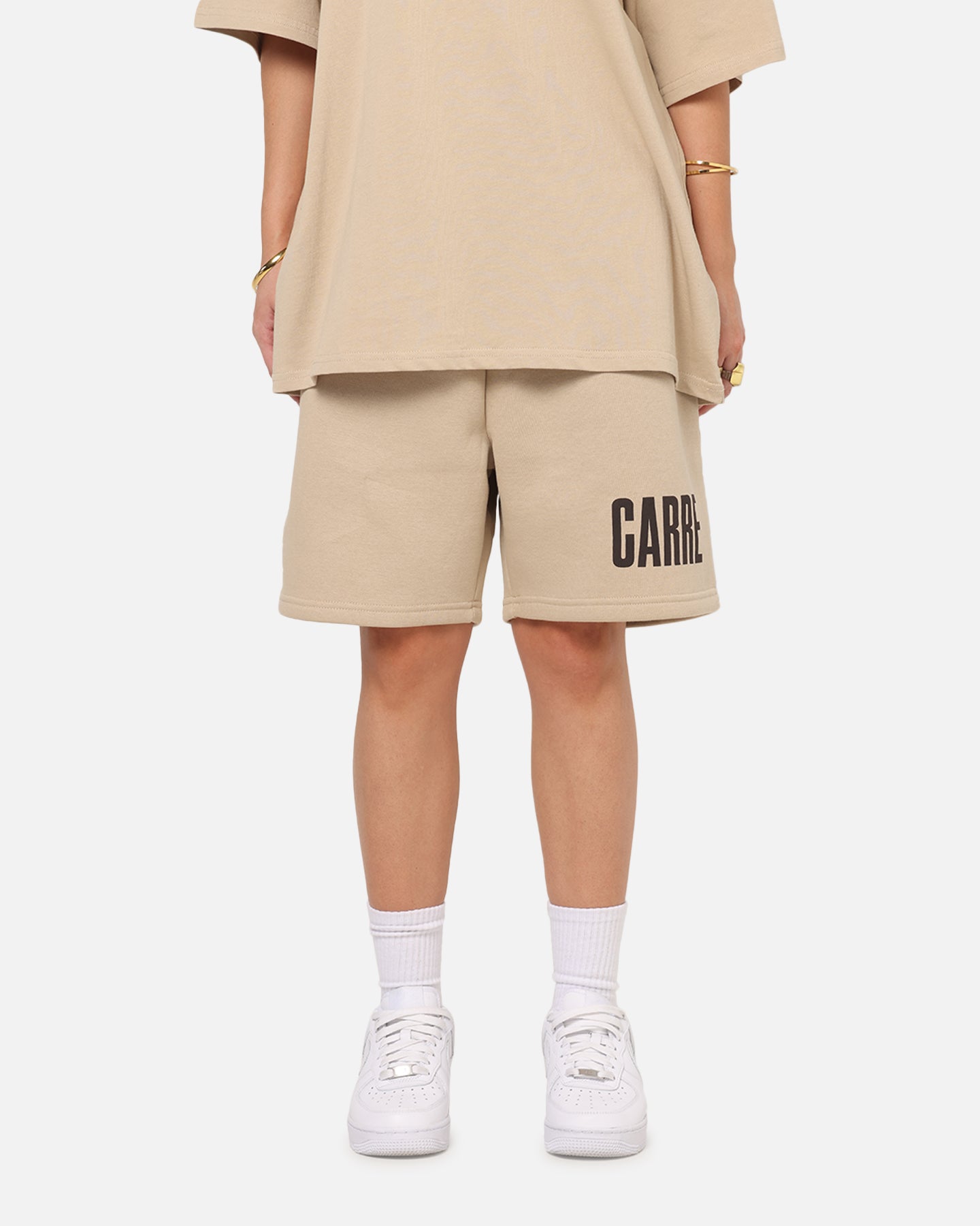Carre Premium Essentials Sweat Shorts Light Brown