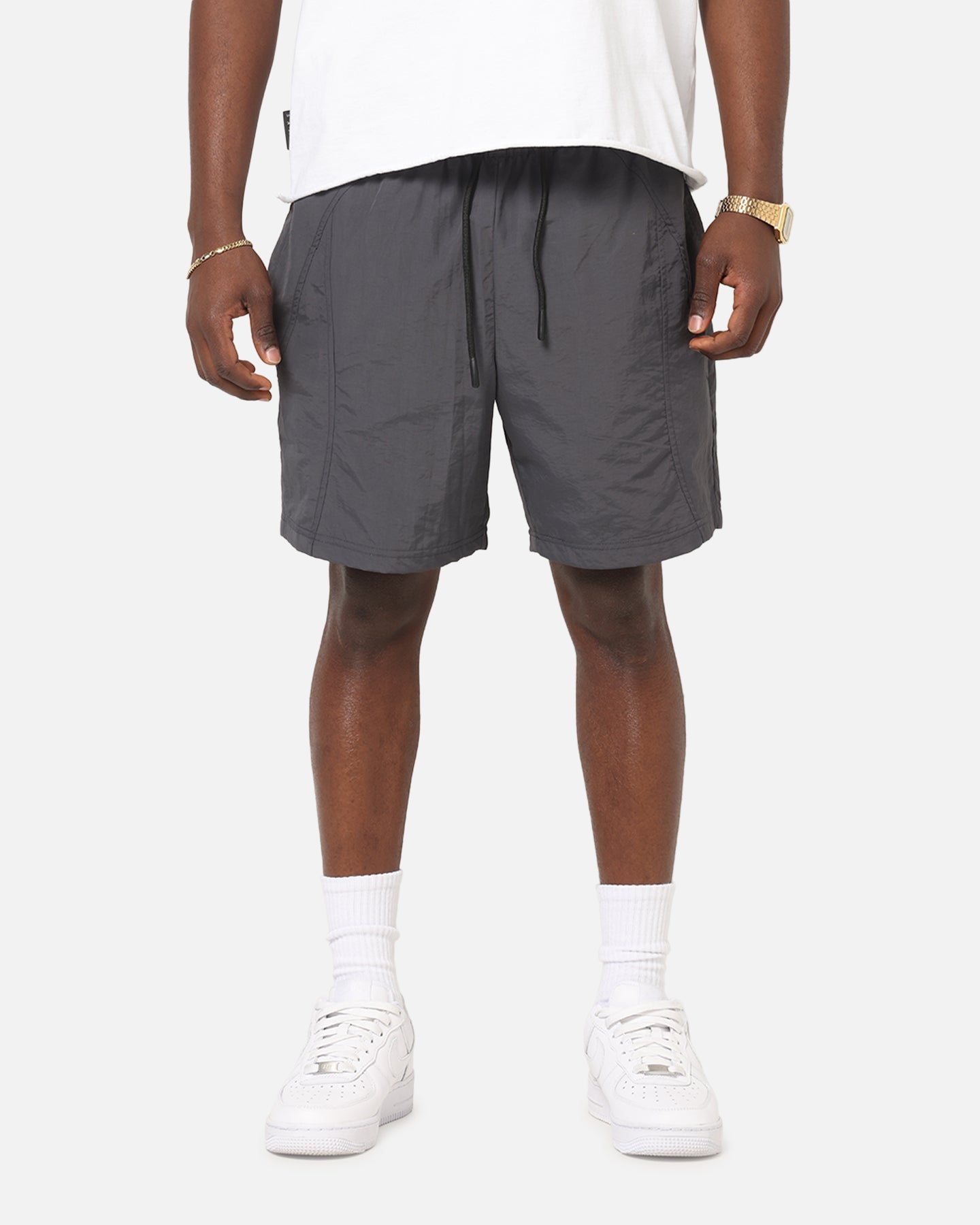 Carre Panelled Nylon Shorts Black