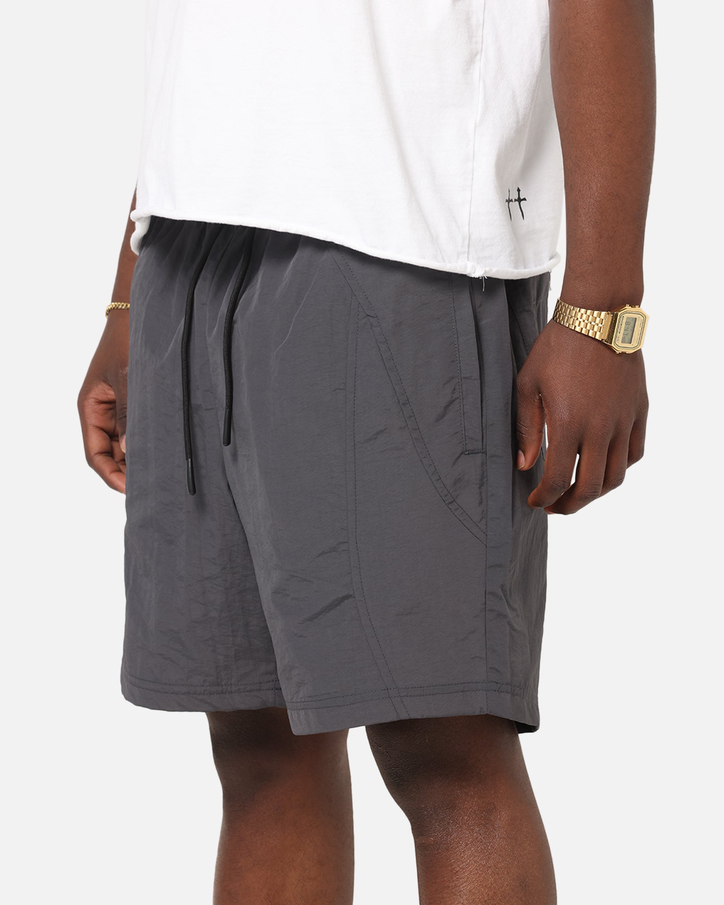 Carre Panelled Nylon Shorts Black
