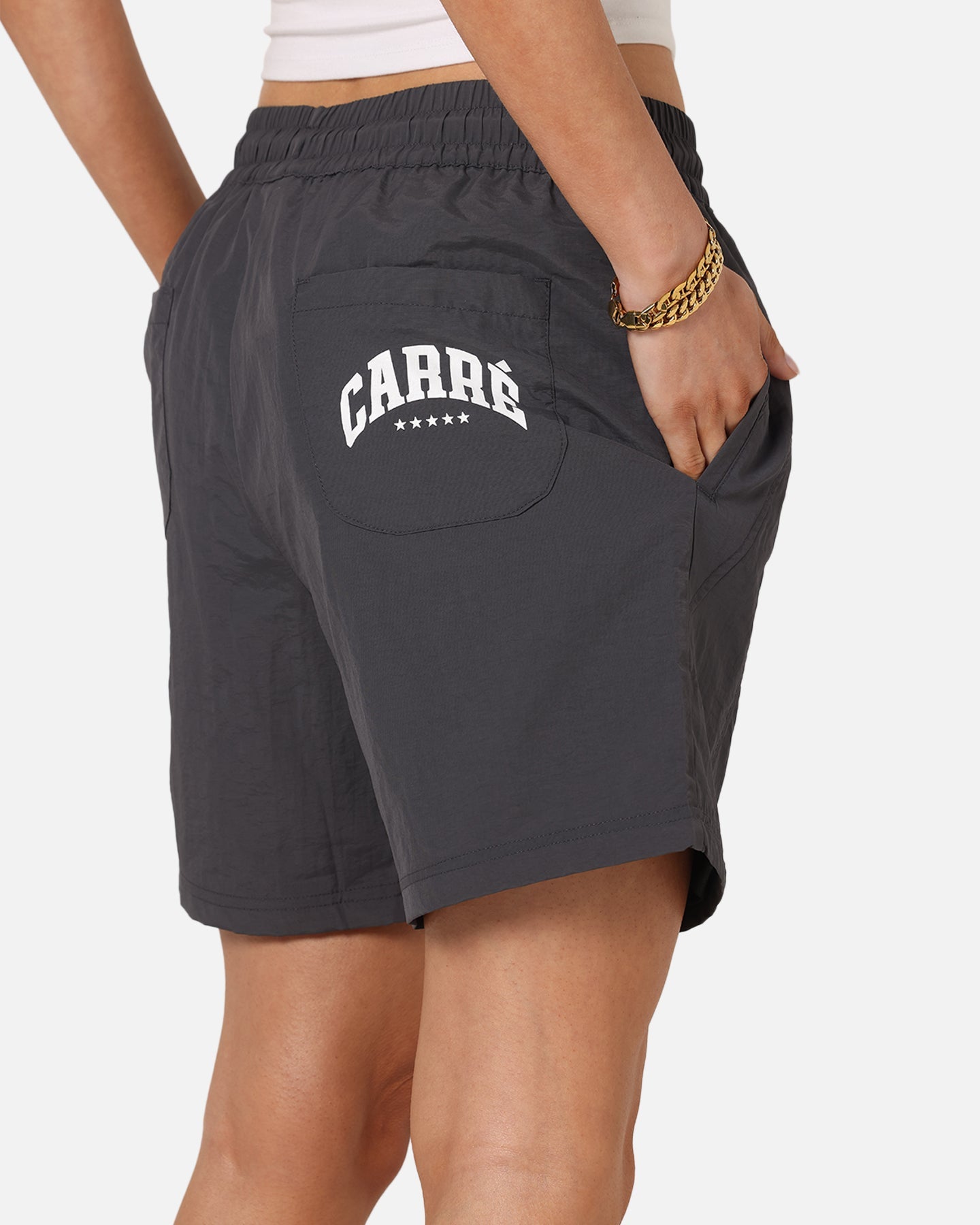 Carre Panelled Nylon Shorts Black