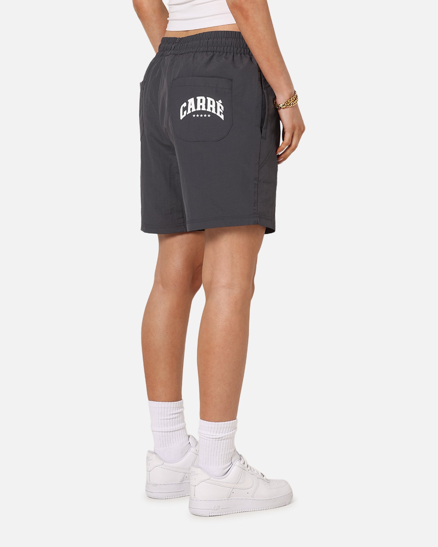 Carre Panelled Nylon Shorts Black