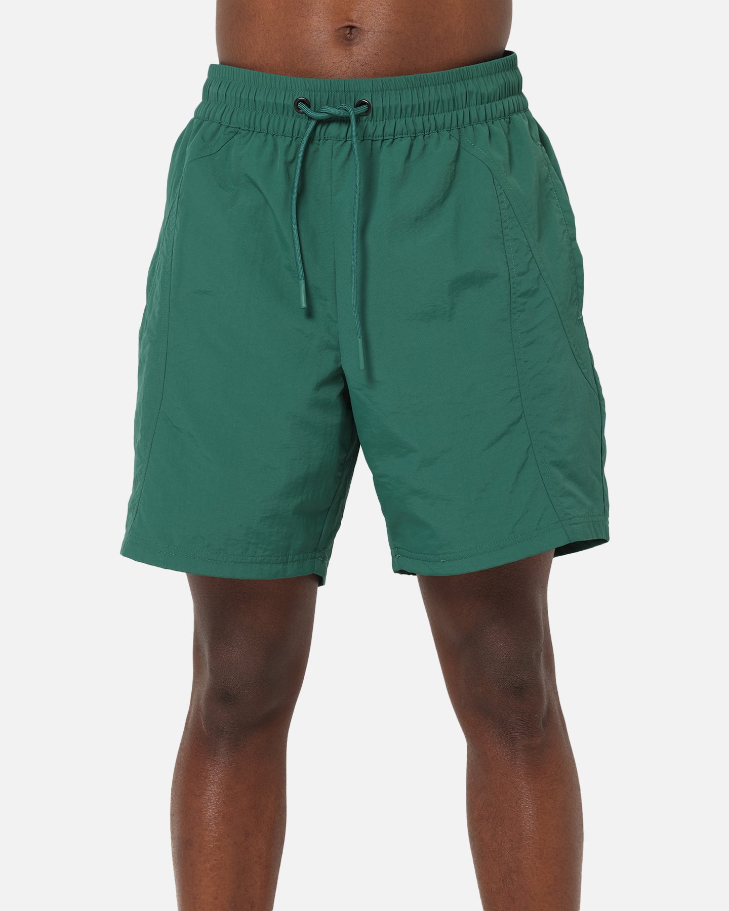 Carre Panelled Nylon Shorts Green