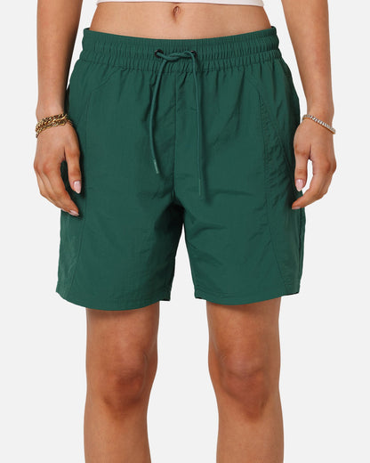 Carre Panelled Nylon Shorts Green