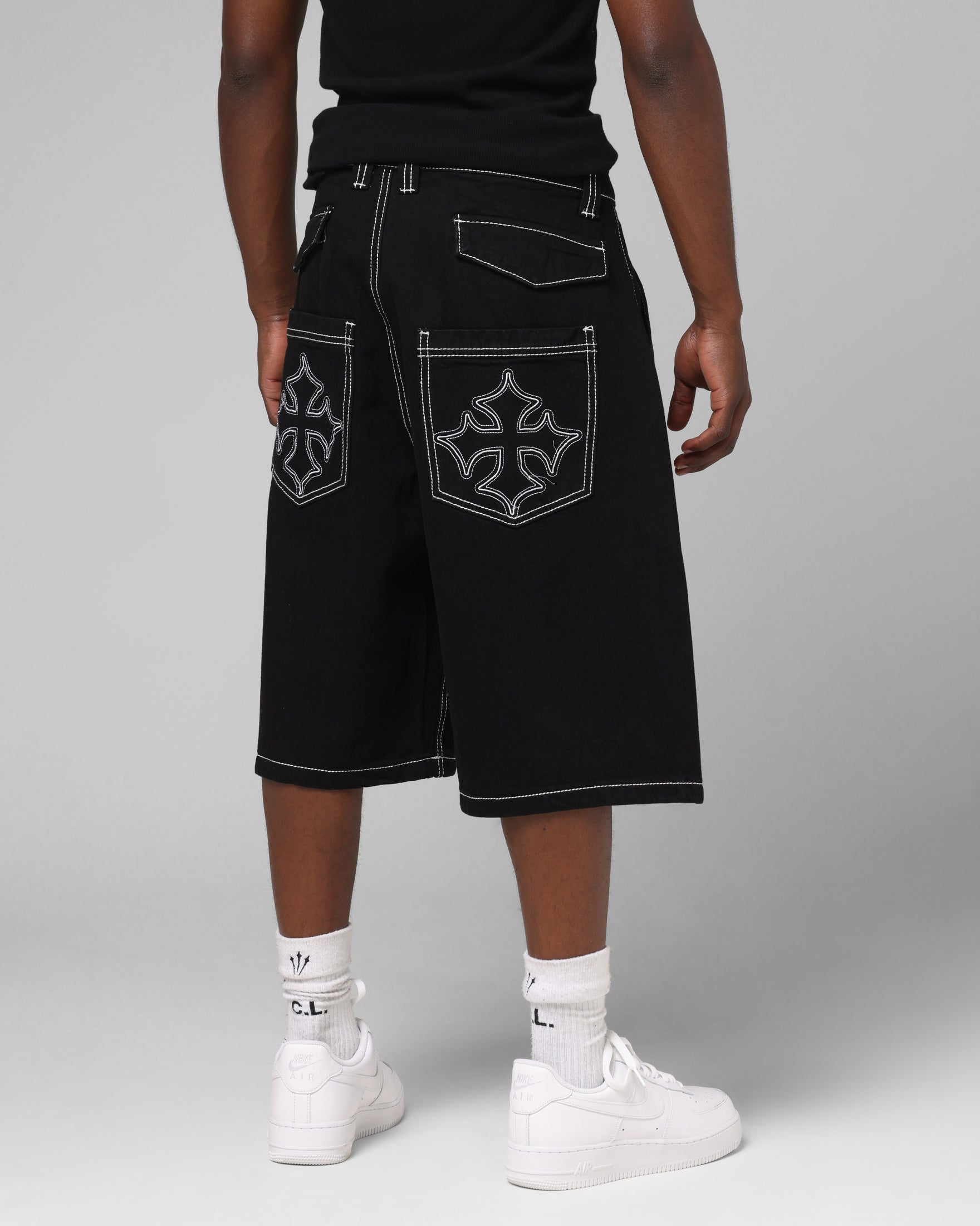 Loiter Biker Jorts Black