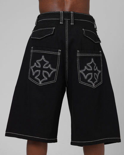 Loiter Biker Jorts Black