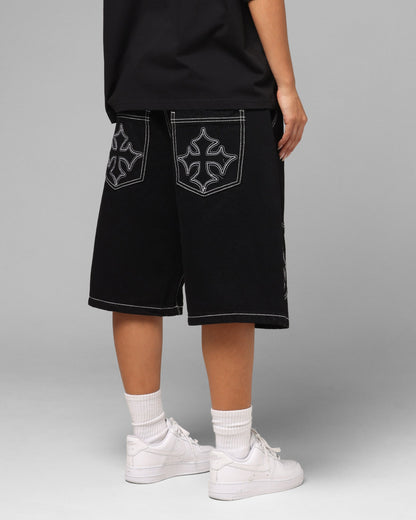 Loiter Biker Jorts Black