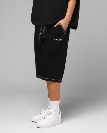 Loiter Biker Jorts Black