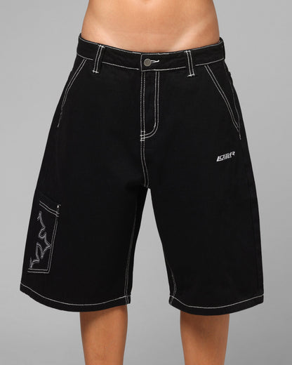 Loiter Biker Jorts Black