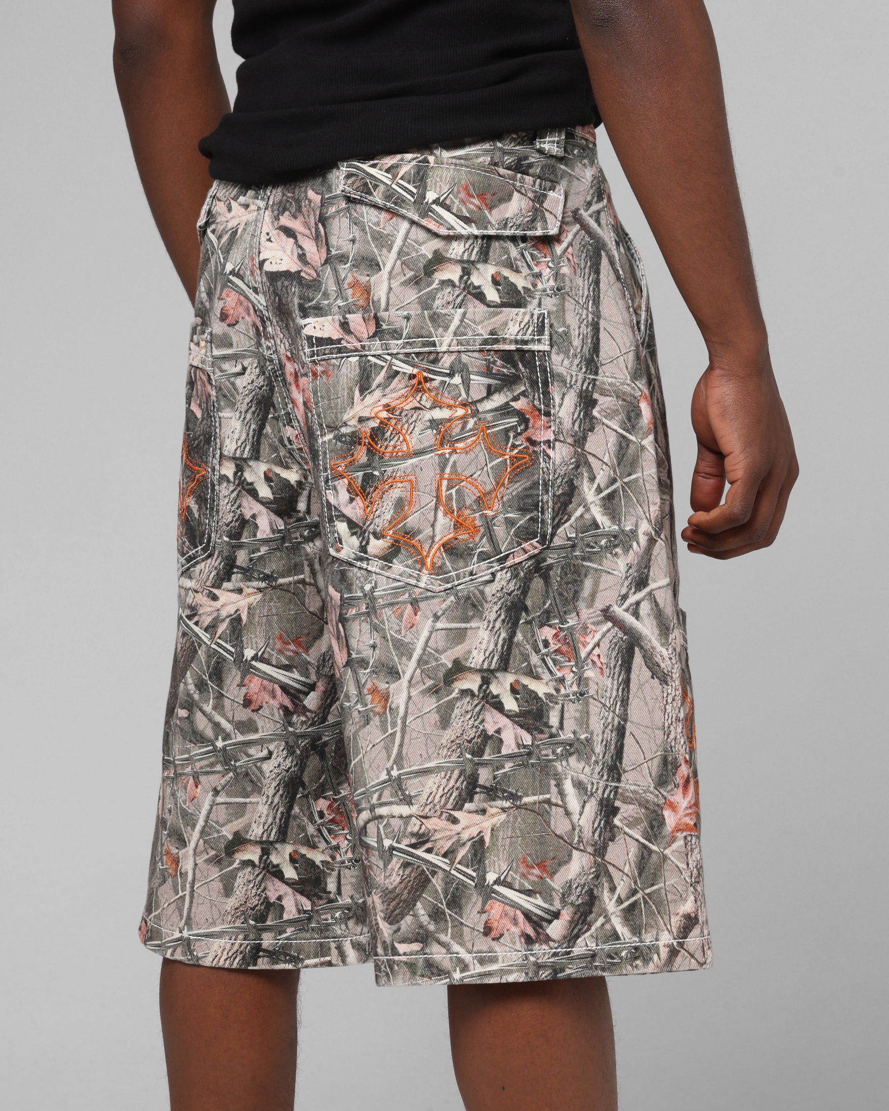 Loiter Biker Jorts Real Tree Camo