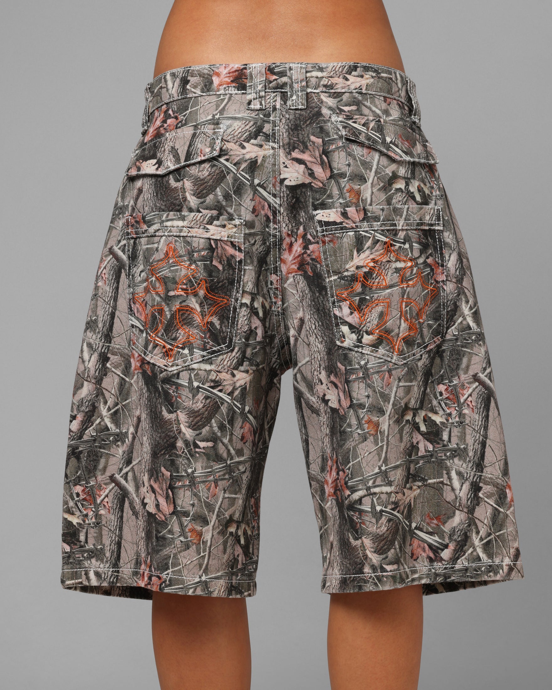 Loiter Biker Jorts Real Tree Camo