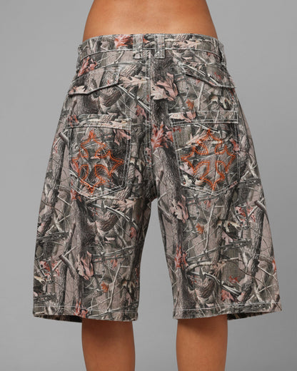Loiter Biker Jorts Real Tree Camo