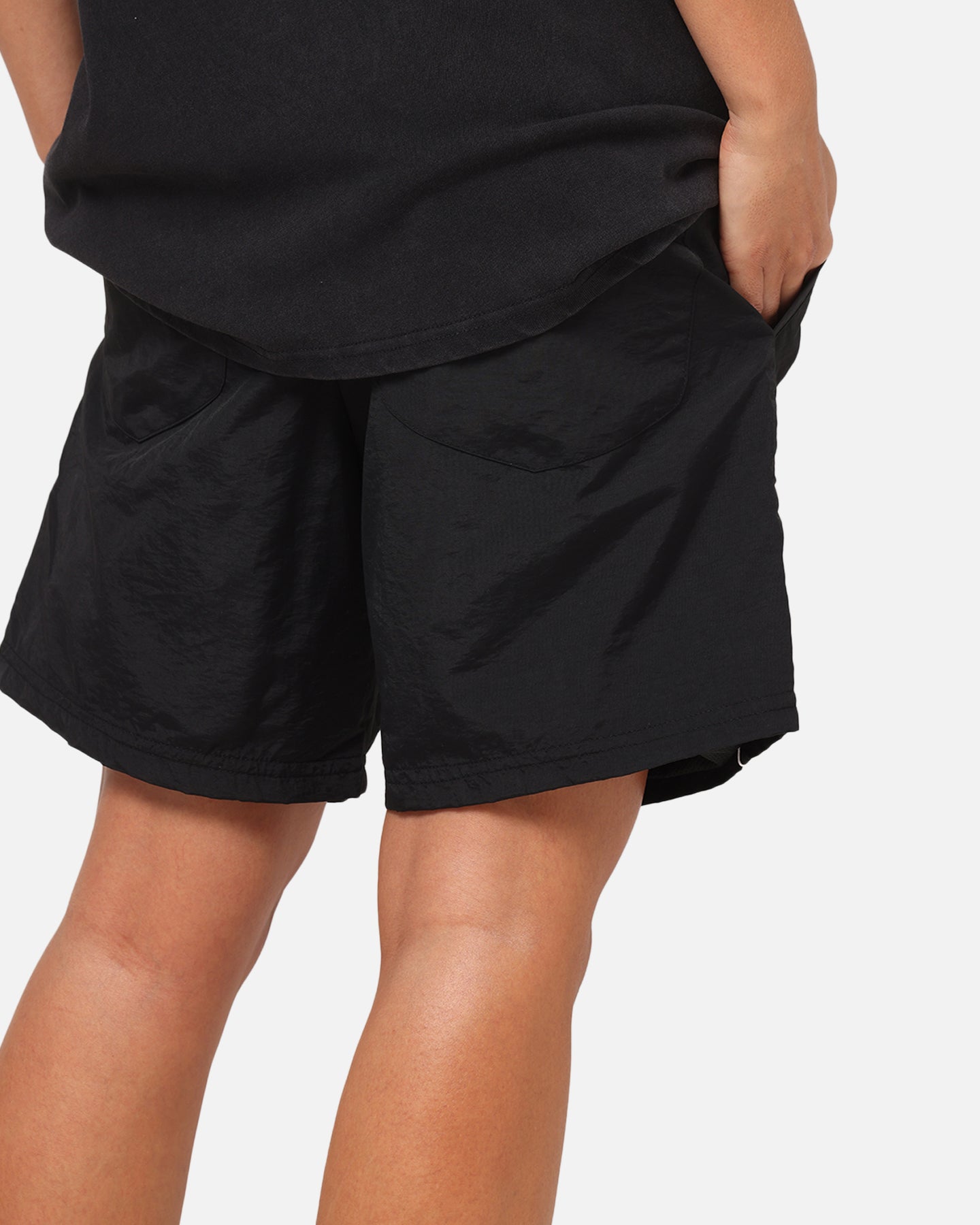 Carre Piped Nylon Shorts Black