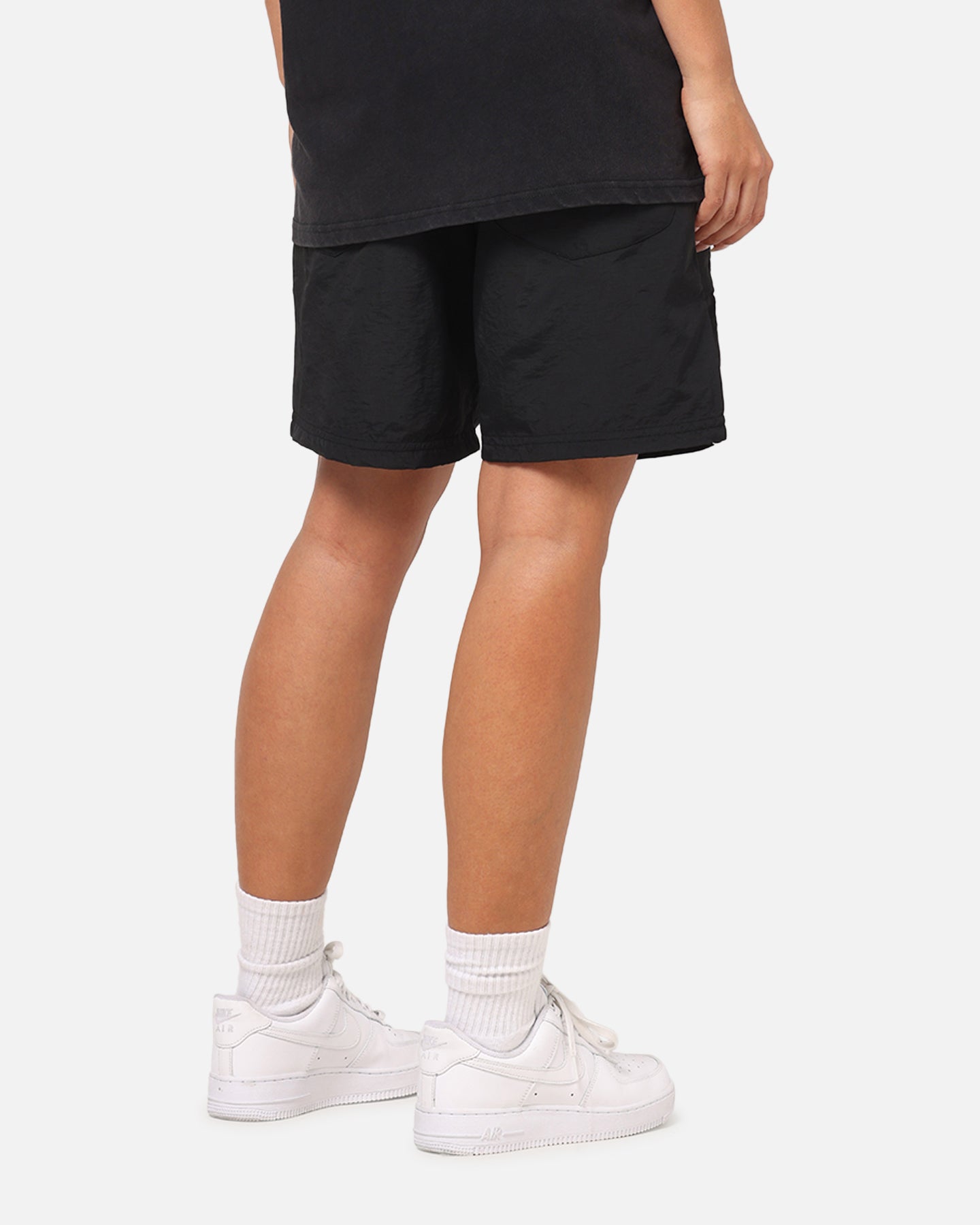 Carre Piped Nylon Shorts Black