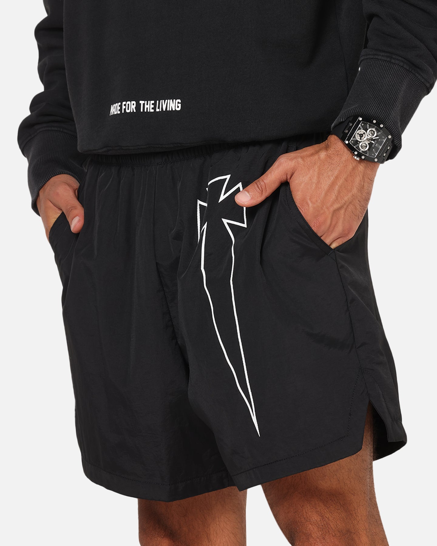 Saint Morta Dagger Sport Beach Shorts Black