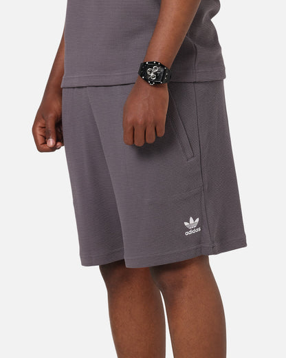Adidas Trefoil Essentials Waffle Shorts Grey Strata