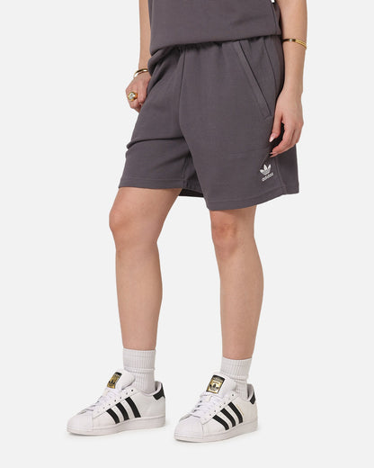 Adidas Trefoil Essentials Waffle Shorts Grey Strata