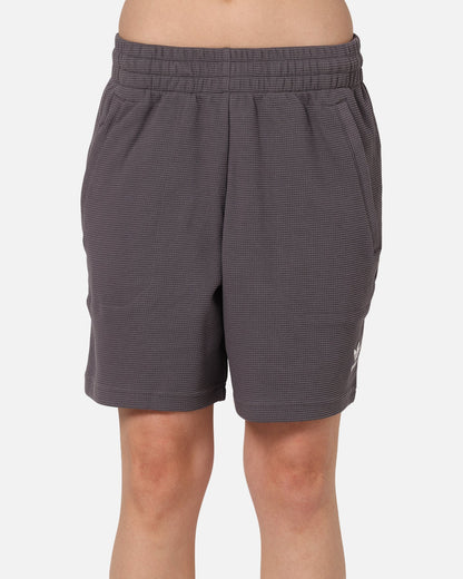 Adidas Trefoil Essentials Waffle Shorts Grey Strata