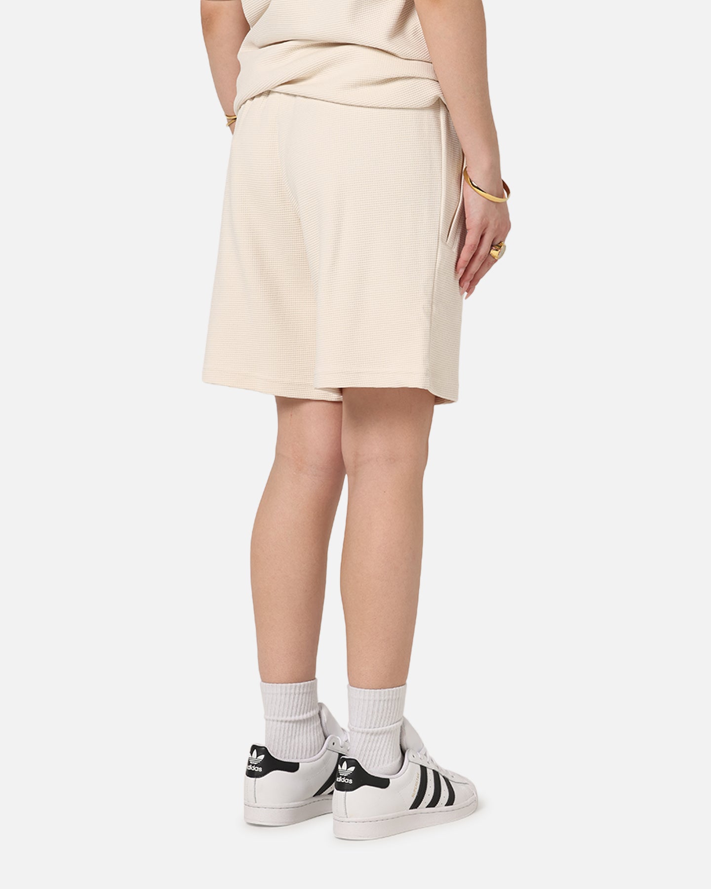 Adidas Trefoil Essentials Waffle Shorts Wonder White