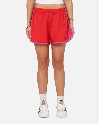 Adidas Women's Adicolor 3-Stripes Sprinter Shorts Scarlet/Fuchsia