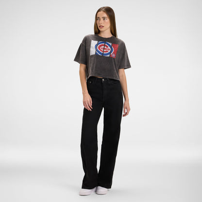 Chicago White Sox Sport Night Black Cropped Women's T-Shirt