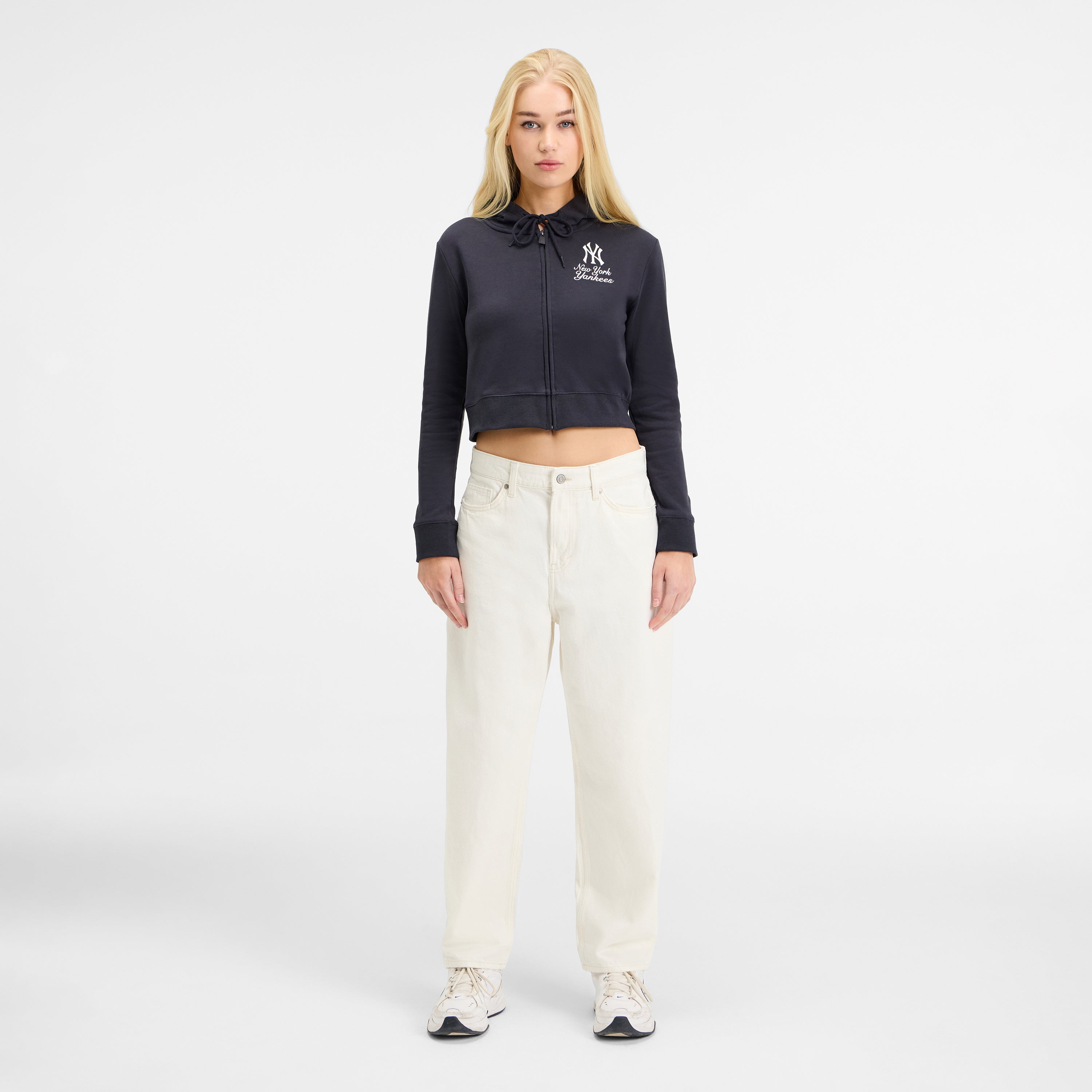 Los Angeles Dodgers Game Day Cropped Women's Zipper Hoodie