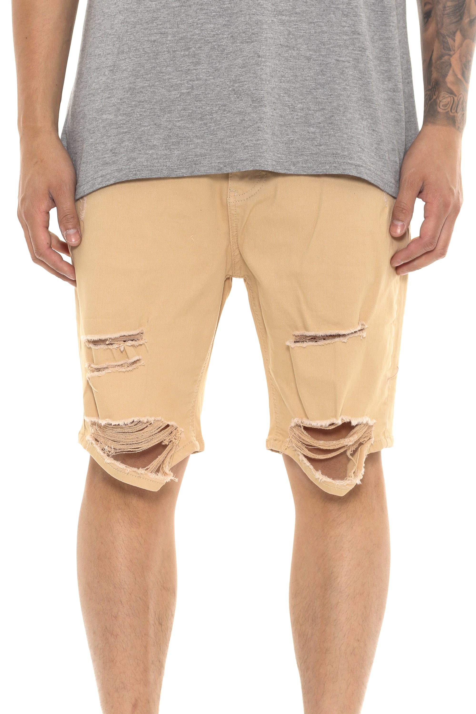 SM Thrashed Short Beige