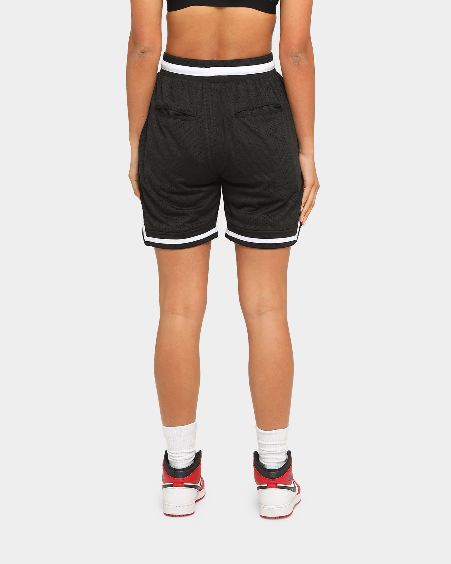 Saint Morta Men's Icon Mesh Basketball Short Black/White