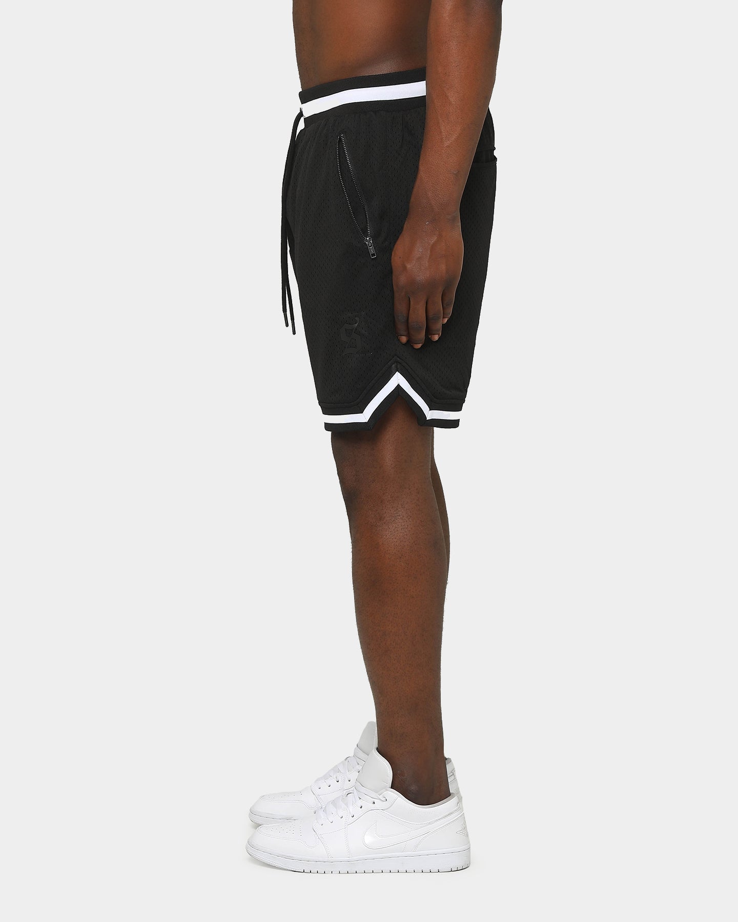 Saint Morta Men's Icon Mesh Basketball Short Black/White