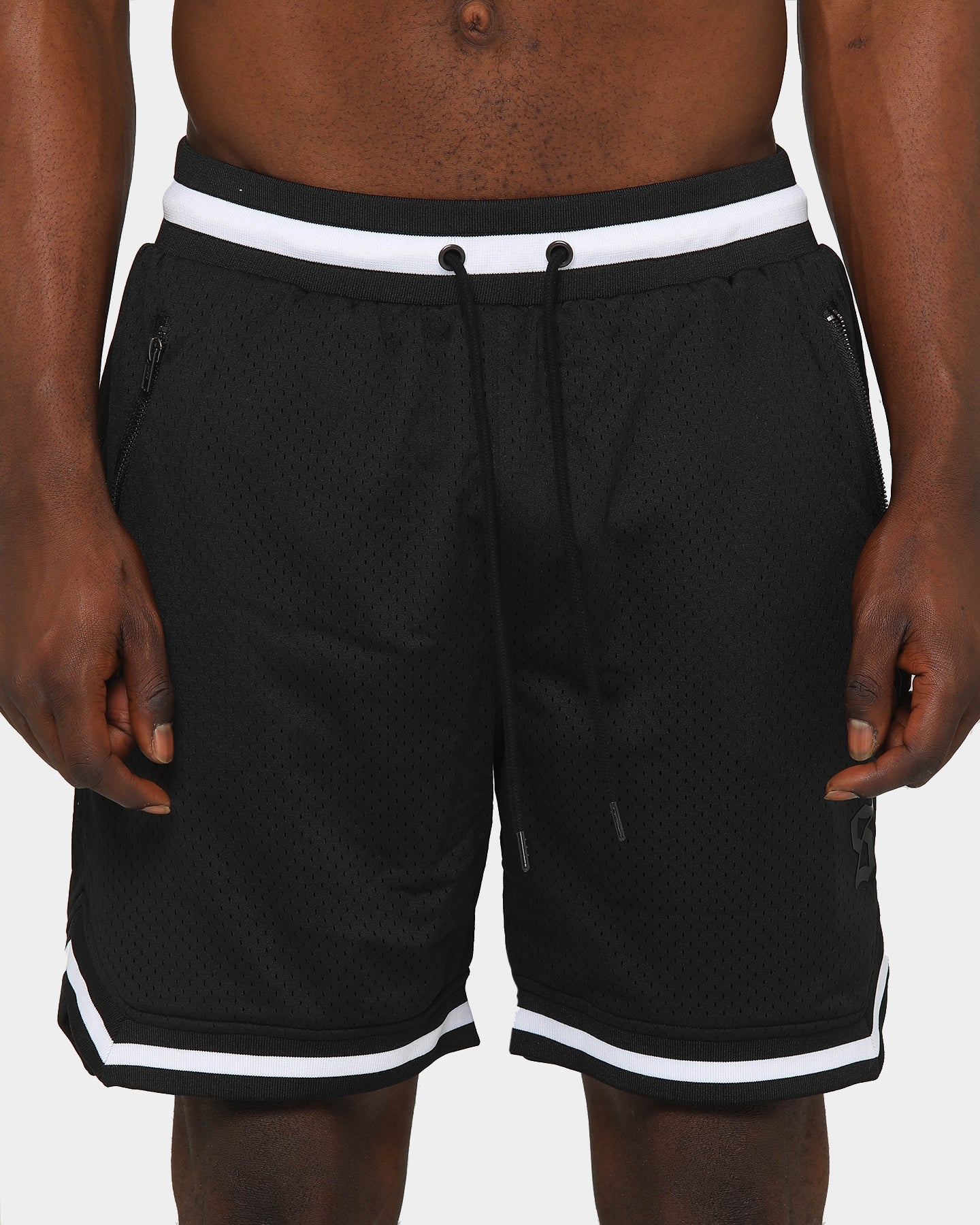 Saint Morta Men's Icon Mesh Basketball Short Black/White