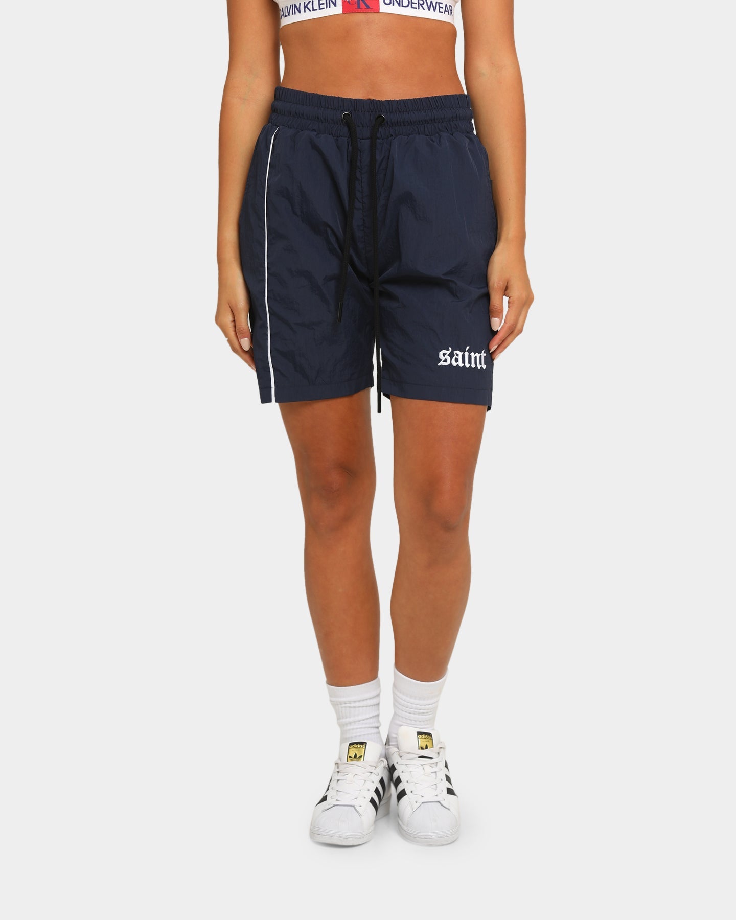 Saint Morta Era Track Shorts Navy/White