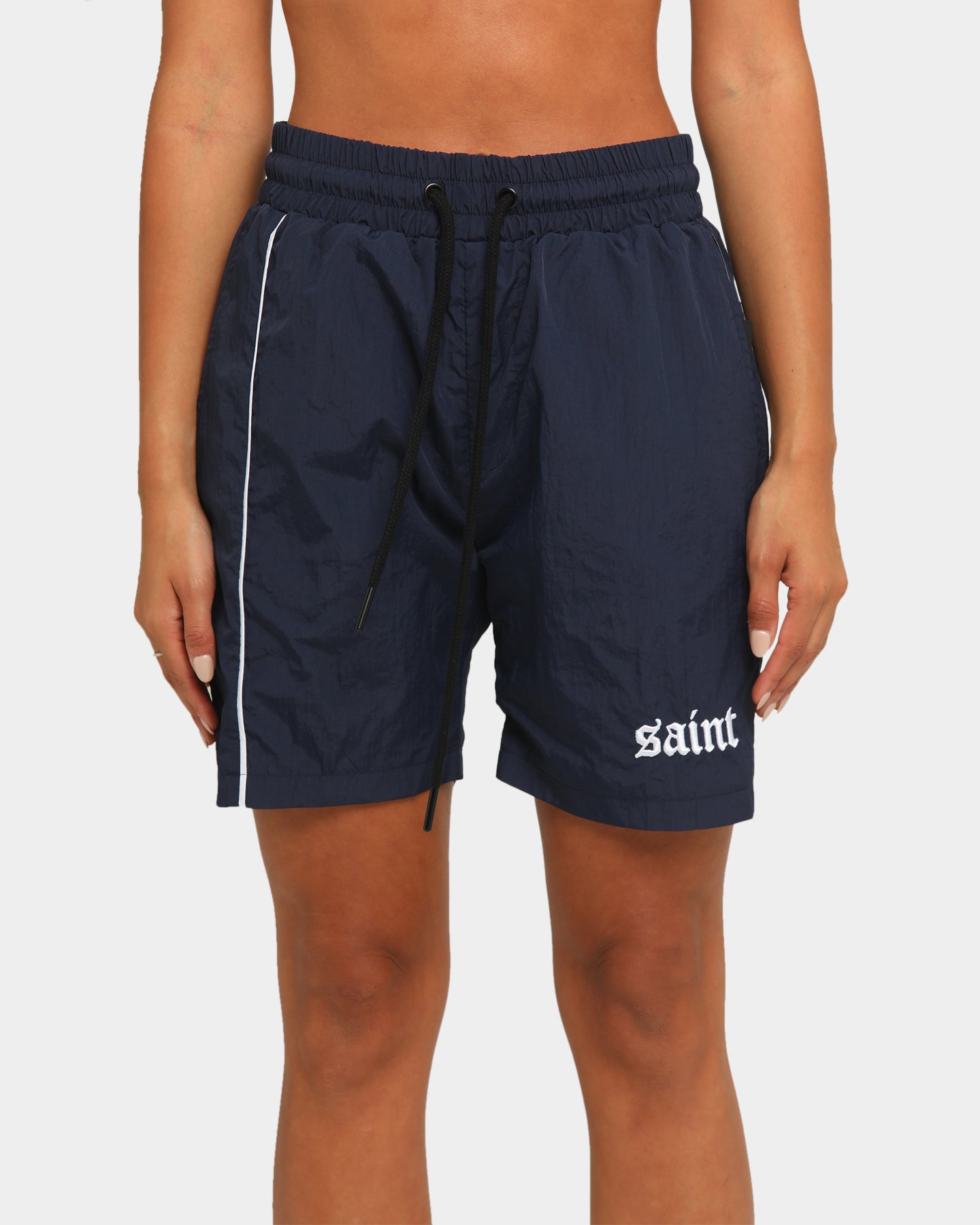 Saint Morta Era Track Shorts Navy/White