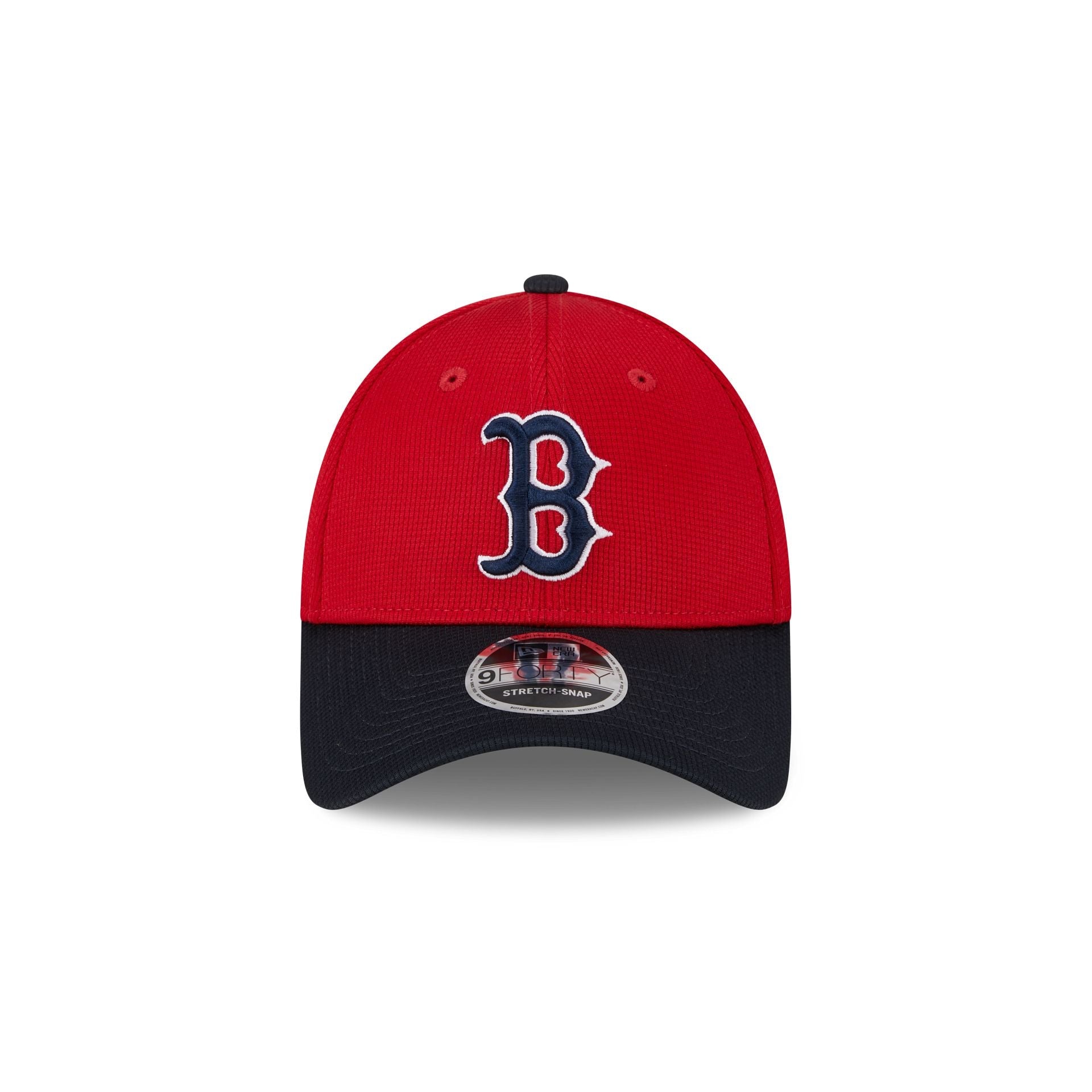Boston Red Sox 2025 Batting Practice Red 9FORTY Stretch-Snap Hat