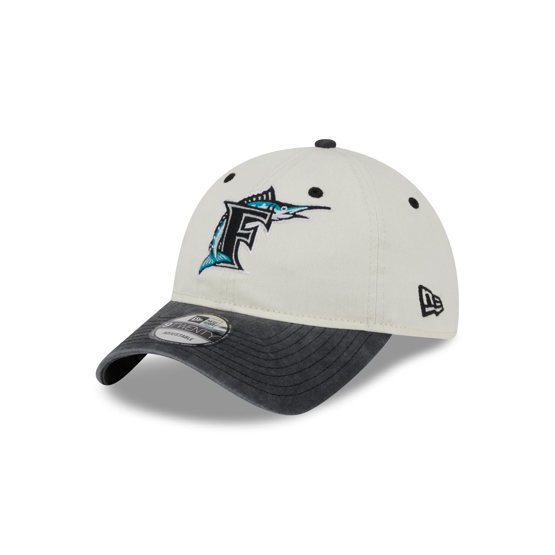 Miami Marlins Classic Sidescript 9TWENTY Adjustable Hat