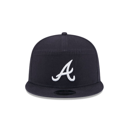 Atlanta Braves Cotton Canvas Split Panel 9FIFTY Trucker Hat