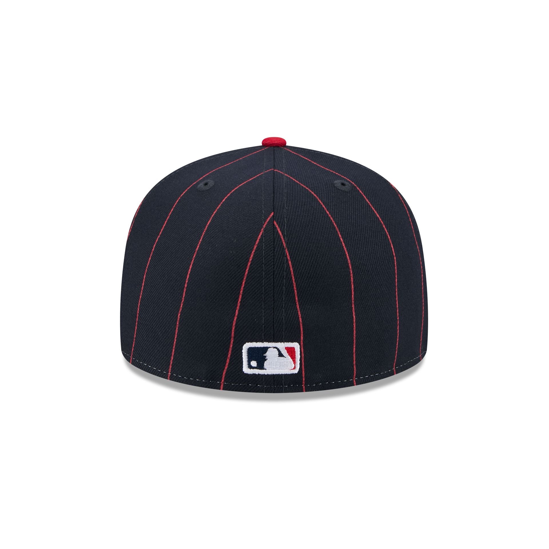 Atlanta Braves Pinstripe League Pin 59FIFTY Fitted Hat