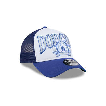 Los Angeles Dodgers Distressed 9FORTY A-Frame Trucker Hat