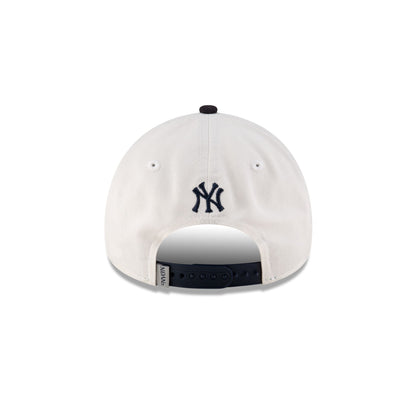 New York or Nowhere x New York Yankees White Wordmark 9FORTY A-Frame Snapback Hat