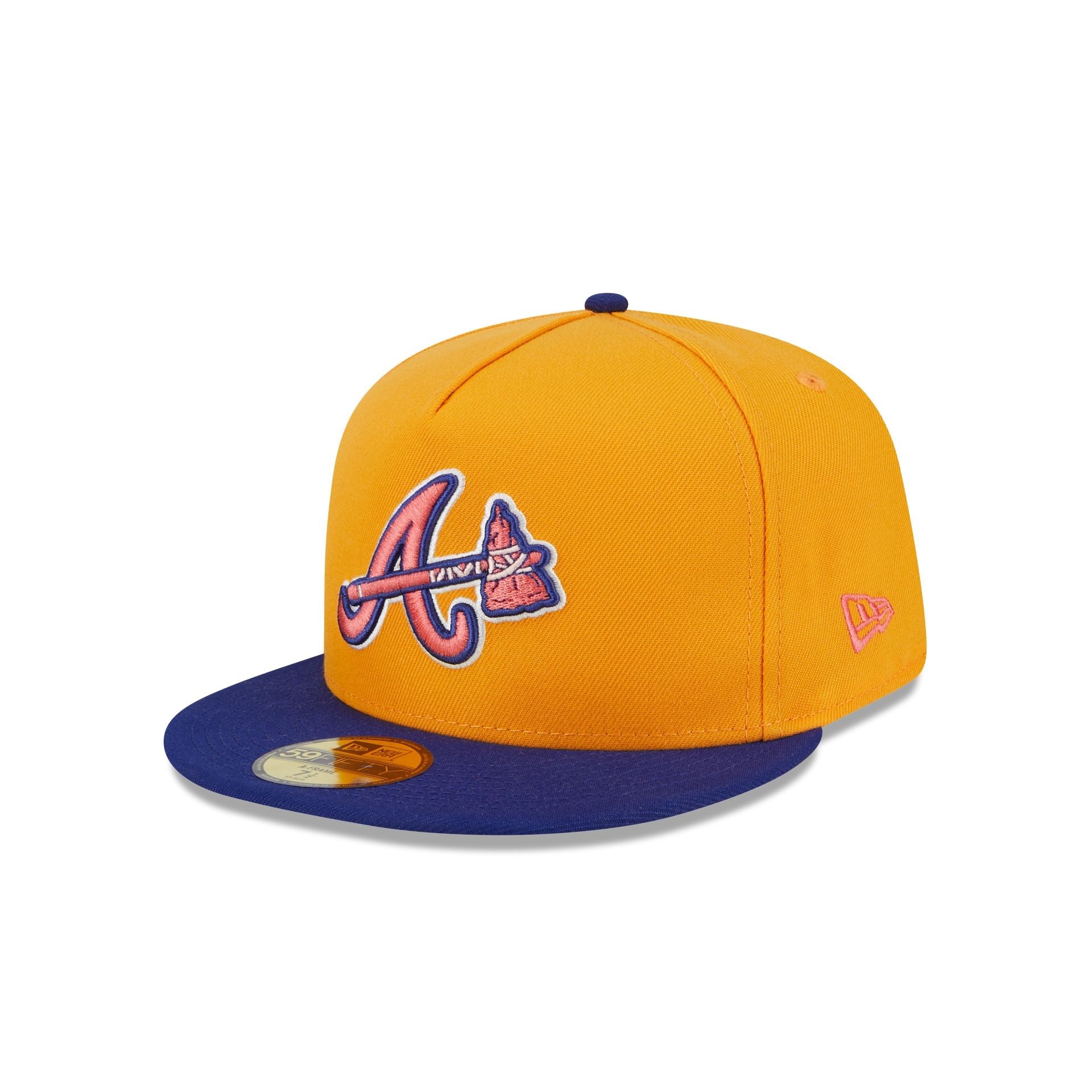 Atlanta Braves Gold 59FIFTY A-Frame Fitted Hat