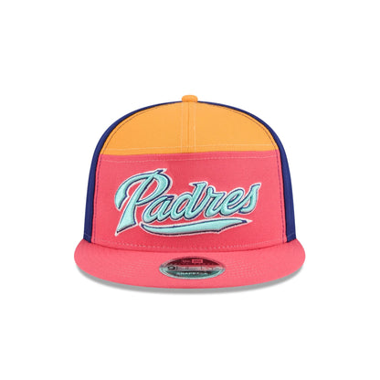 San Diego Padres Coral Split Panel 9FIFTY Snapback Hat