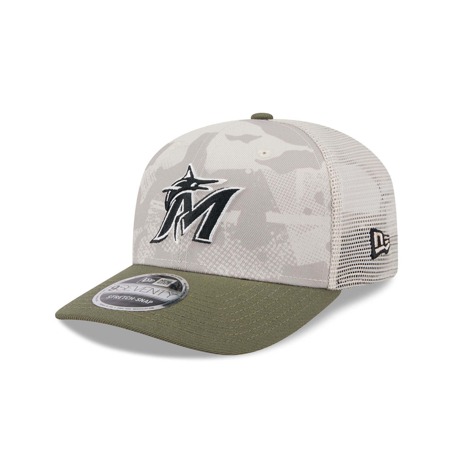 Miami Marlins Armed Forces Day 2025 9SEVENTY Trucker Hat