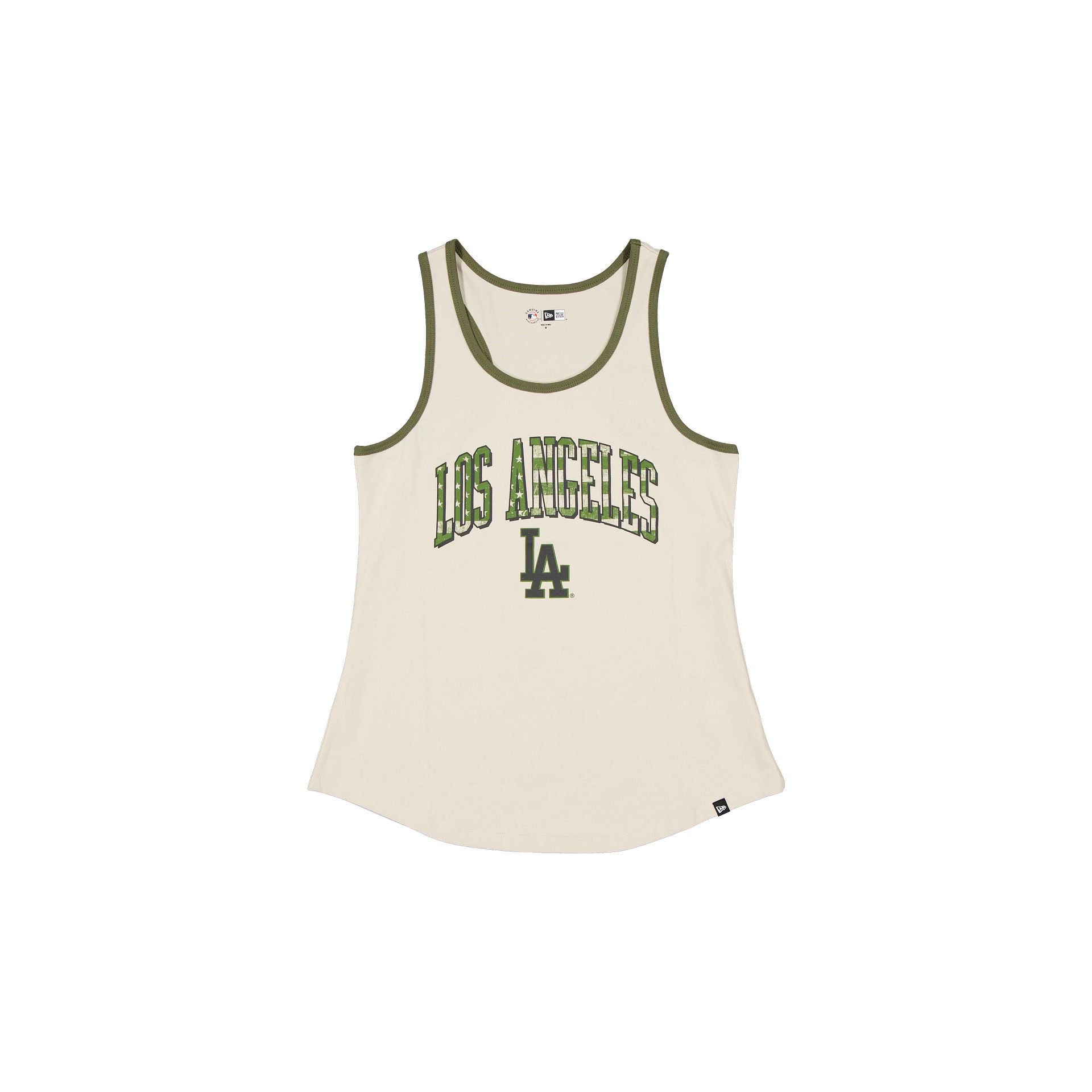 Los Angeles Dodgers Armed Forces Day 2025 Women's Stone Tank Top