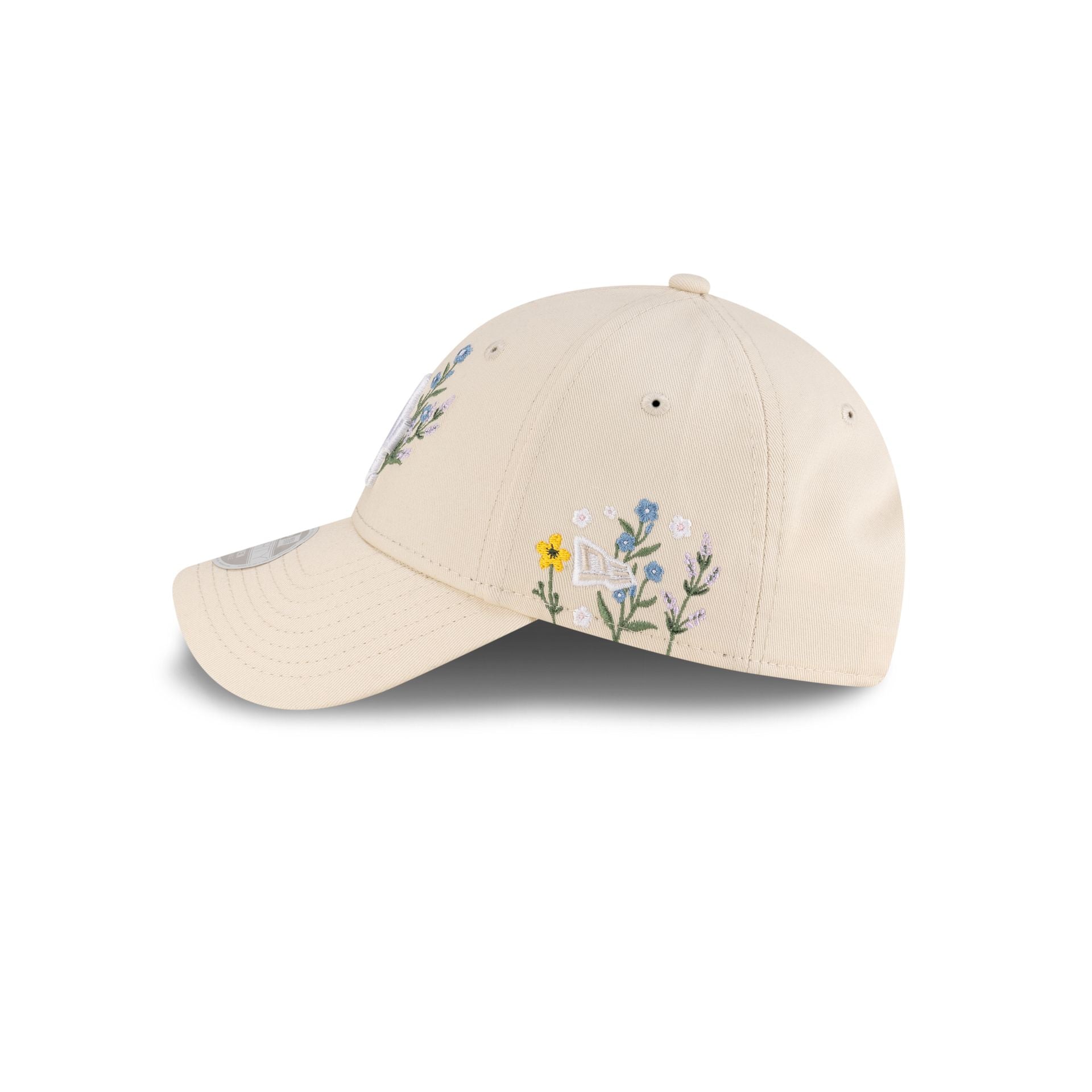 Los Angeles Dodgers Floral Icon Cream Women's 9FORTY Adjustable Hat