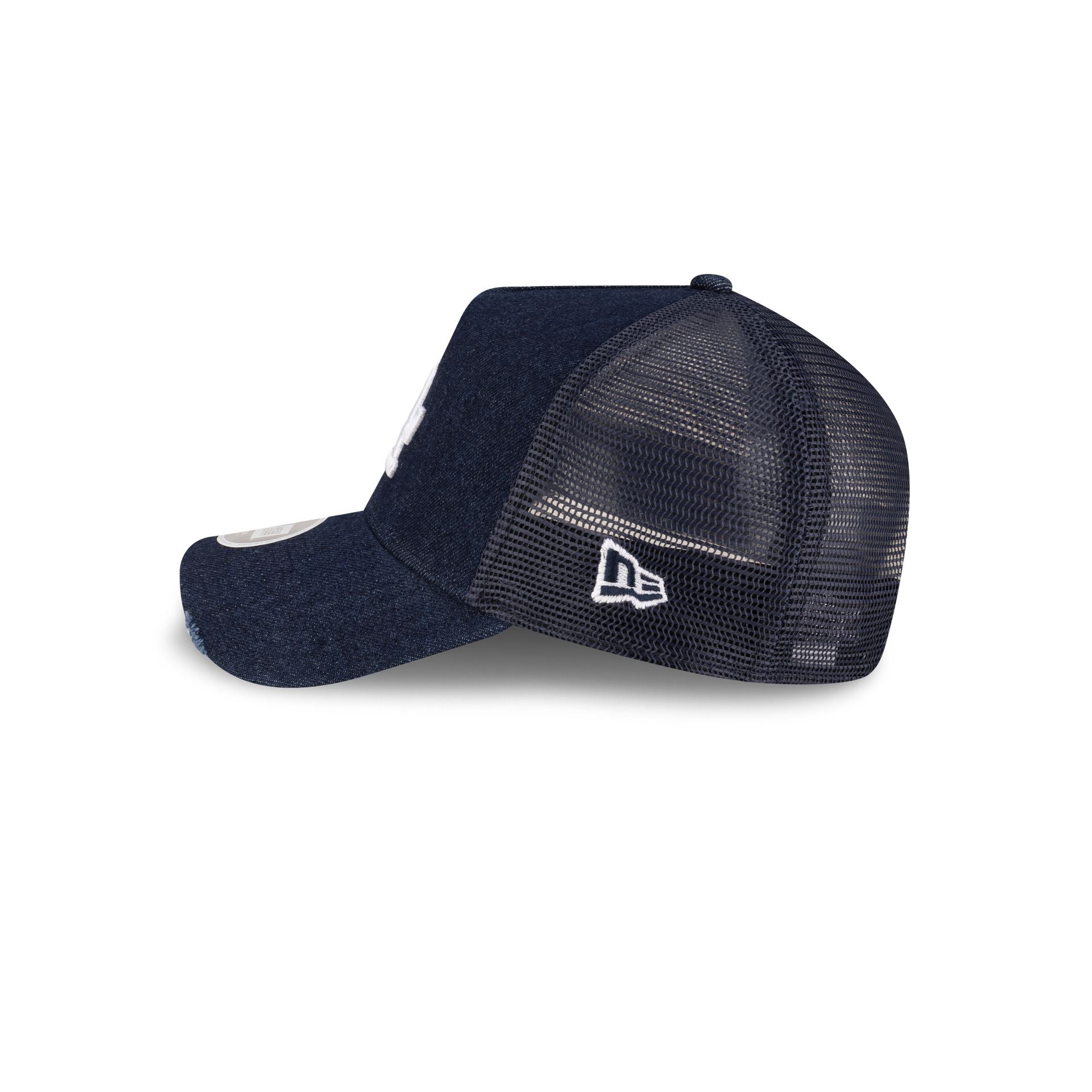 Los Angeles Dodgers Denim Navy Women's 9FORTY A-Frame Trucker Hat
