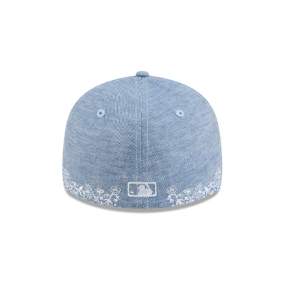 Los Angeles Dodgers Hand Stitched Chambray Low Profile 59FIFTY Fitted Hat