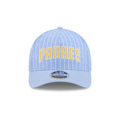 San Diego Padres Pinstripe Linen 9FORTY M-Crown A-Frame Snapback Hat