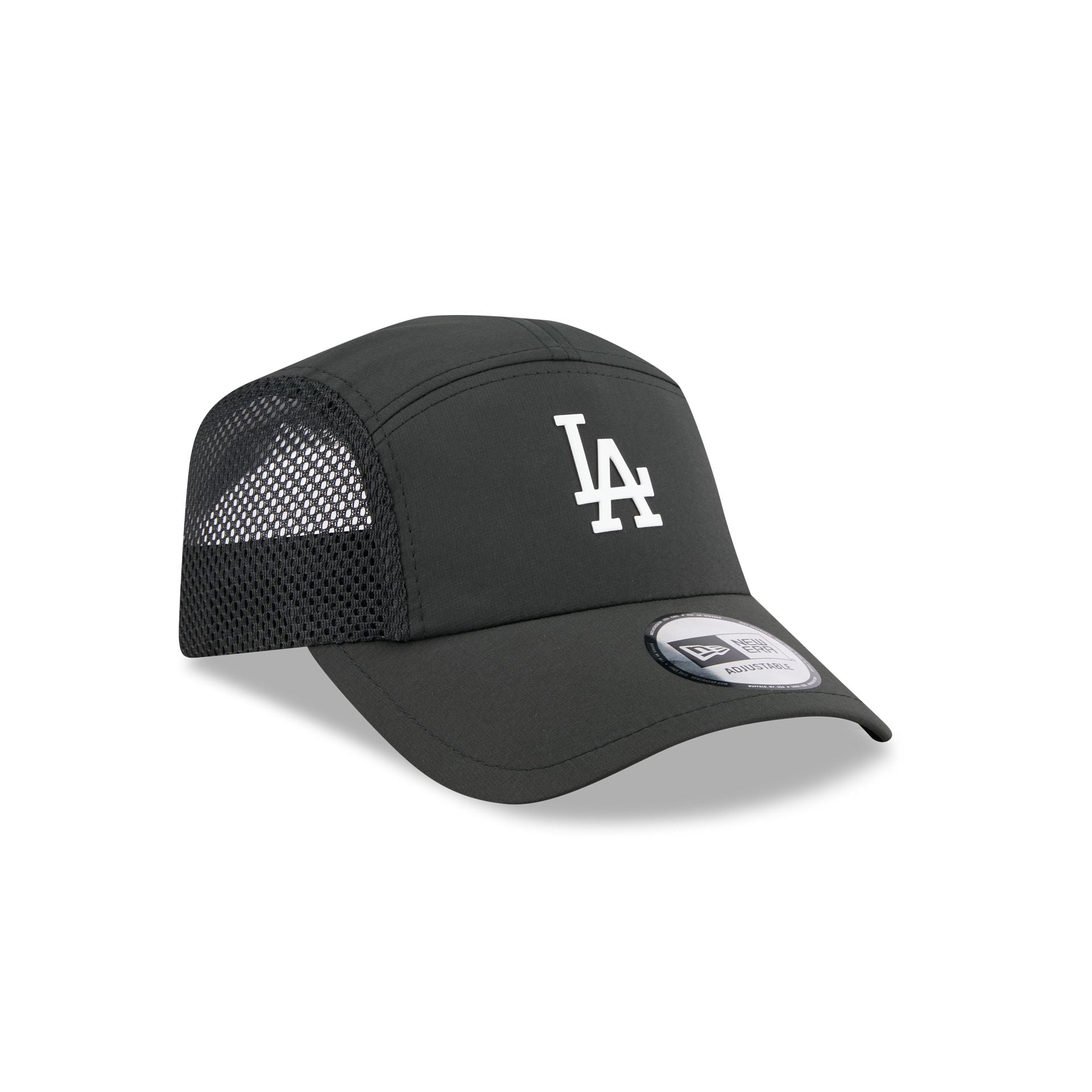Los Angeles Dodgers Black Poly Runner Adjustable Hat