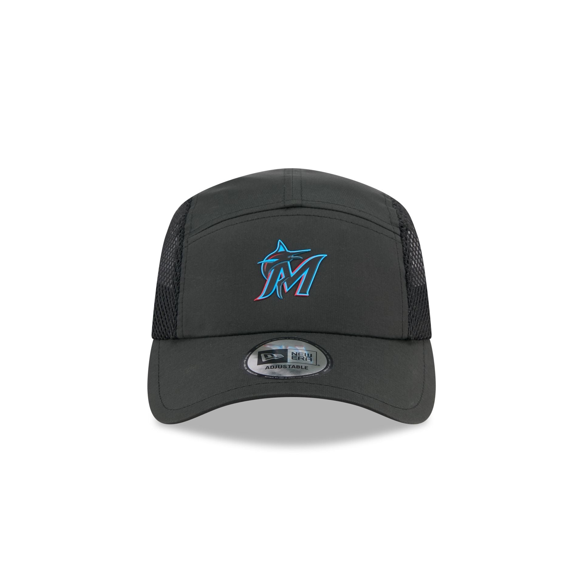 Miami Marlins Poly Runner Adjustable Hat