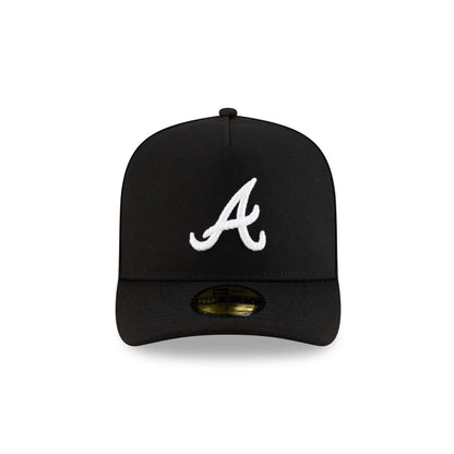 Atlanta Braves Black Script Safety Pin 59FIFTY A-Frame Fitted Hat