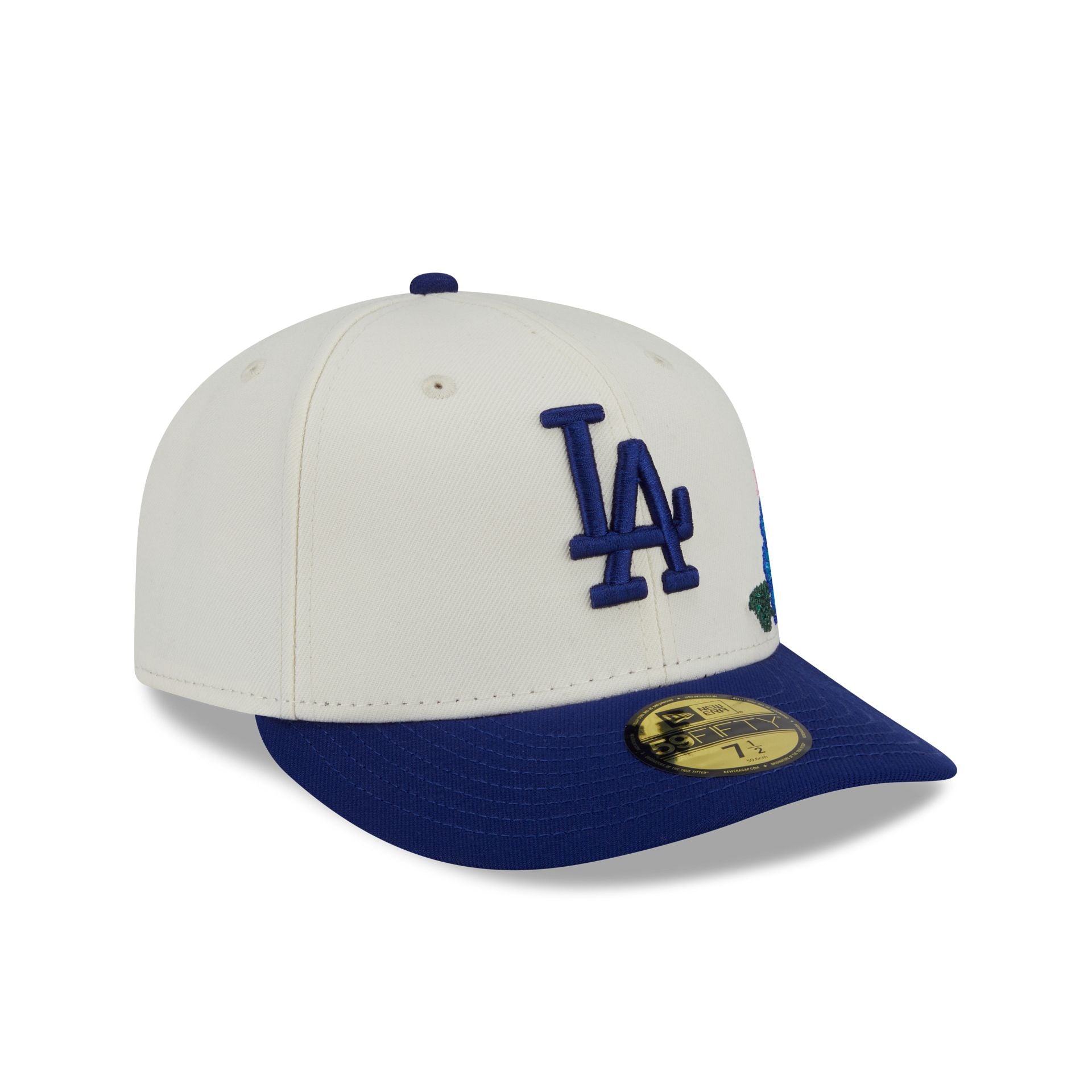 Los Angeles Dodgers Tonal Florals White 59FIFTY Fitted Hat