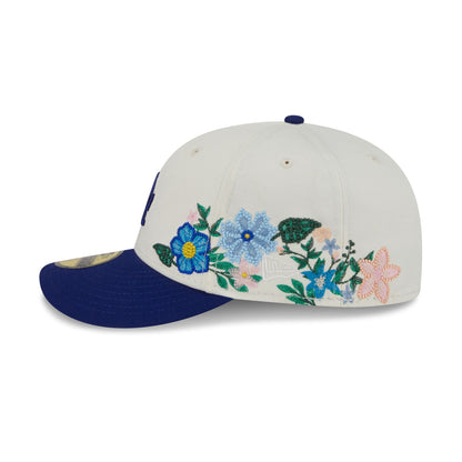 Los Angeles Dodgers Tonal Florals White 59FIFTY Fitted Hat
